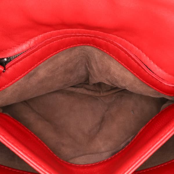 Pre-owned Bottega Veneta Small Nappa Intrecciato Olimpia Shoulder Bag Red
