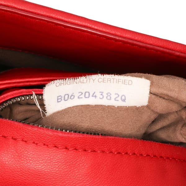 Pre-owned Bottega Veneta Small Nappa Intrecciato Olimpia Shoulder Bag Red