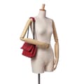 Miniatyrbillede 8 af 9: Pre-owned Bottega Veneta Small Nappa Intrecciato Olimpia Shoulder Bag Red