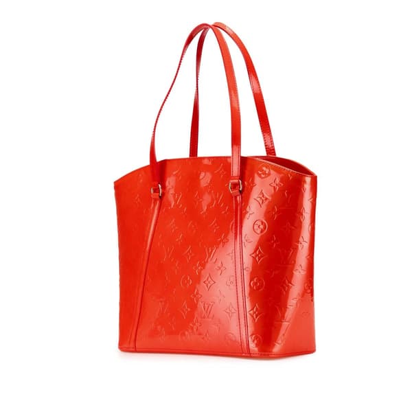 Pre-owned Louis Vuitton Monogram Vernis Avalon GM Red