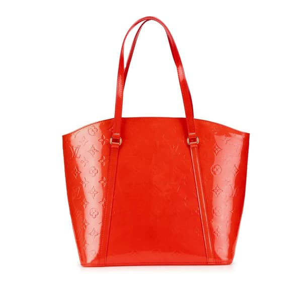 Pre-owned Louis Vuitton Monogram Vernis Avalon GM Red