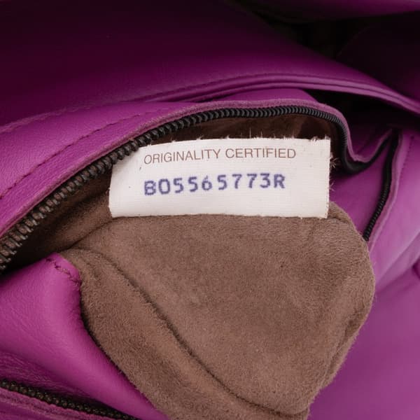 Pre-owned Bottega Veneta Medium Nappa Intrecciato Olimpia Shoulder Bag Purple