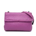 Pikkukuva 1 / 10: Pre-owned Bottega Veneta Medium Nappa Intrecciato Olimpia Shoulder Bag Purple