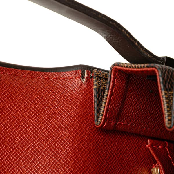 Pre-owned Louis Vuitton Damier Ebene Mini Tribeca Brown