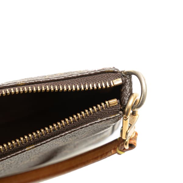 Pre-owned Louis Vuitton Monogram Pochette Accessoires Brown