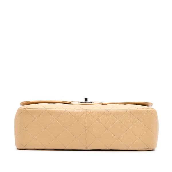 Pre-owned Chanel Jumbo Classic Caviar Double Flap Brown