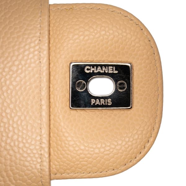 Pre-owned Chanel Jumbo Classic Caviar Double Flap Brown