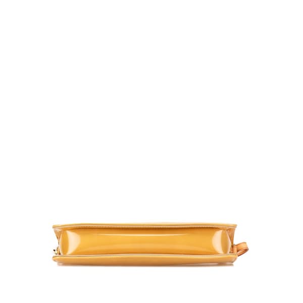 Pre-owned Louis Vuitton Monogram Vernis Pochette Lexington Yellow