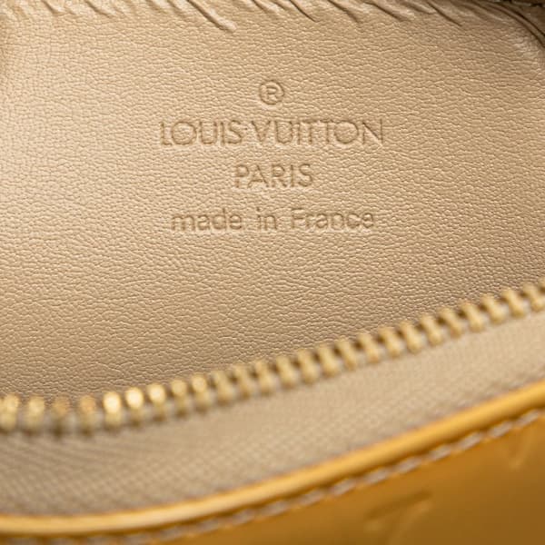 Pre-owned Louis Vuitton Monogram Vernis Pochette Lexington Yellow