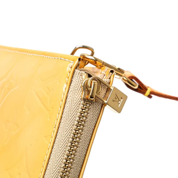 Pre-owned Louis Vuitton Monogram Vernis Pochette Lexington Yellow