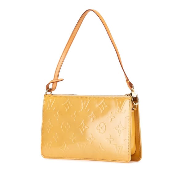 Pre-owned Louis Vuitton Monogram Vernis Pochette Lexington Yellow