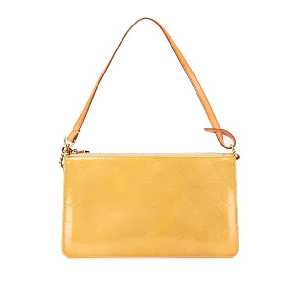 Pre-owned Louis Vuitton Monogram Vernis Pochette Lexington Yellow