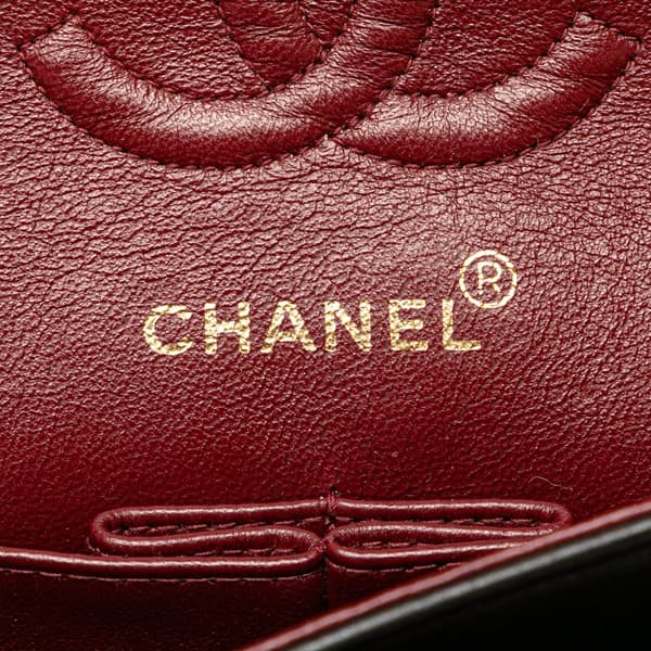 Pre-owned Chanel Small Classic Lambskin Double Flap Black