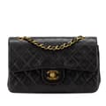 Pikkukuva 1 / 10: Pre-owned Chanel Small Classic Lambskin Double Flap Black