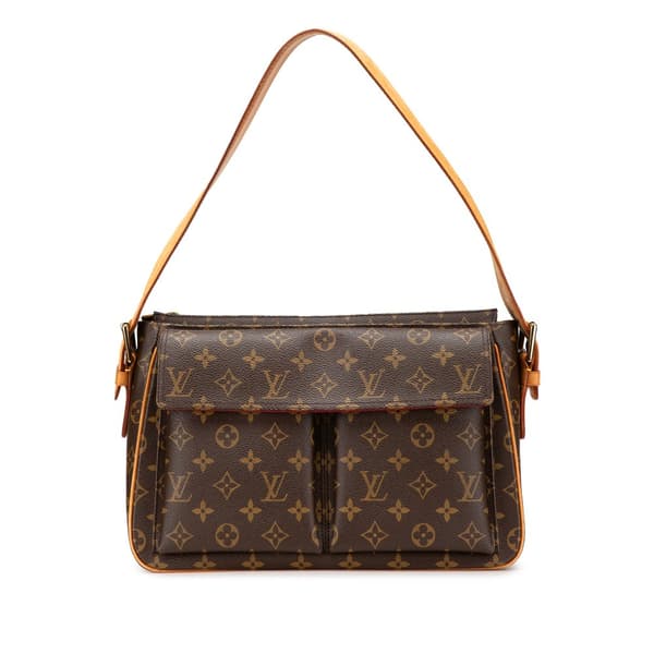 Pre-owned Louis Vuitton Monogram Viva Cite GM Brown