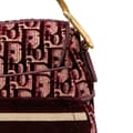 Pikkukuva 8 / 10: Pre-owned Dior Oblique Velvet Embroidered Saddle Bag Red