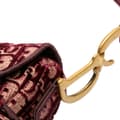 Pikkukuva 9 / 10: Pre-owned Dior Oblique Velvet Embroidered Saddle Bag Red