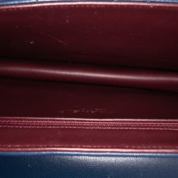 Pre-owned Chanel Medium Sheepskin Beauty Lock Flap Blue