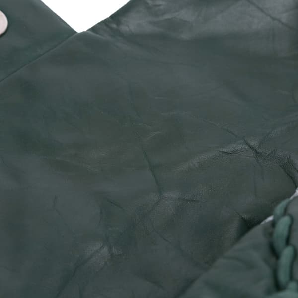 Pre-owned Chanel Medium Quilted Crinkled Calfskin Ultra Stitch Flap Green