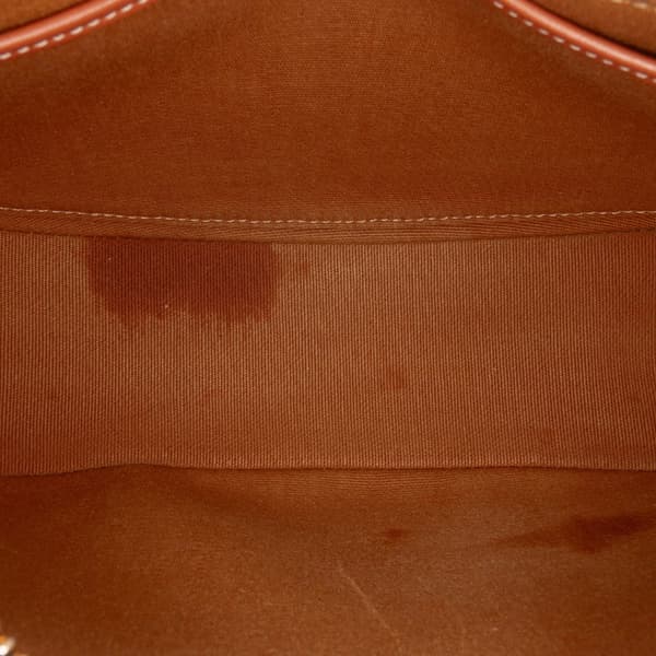 Pre-owned Celine Triomphe Coated Canvas Ava Shoulder Bag Brown