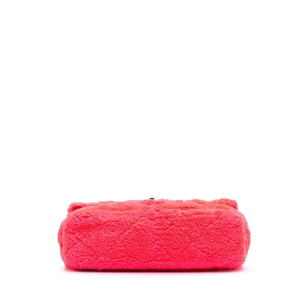 Pre-owned Chanel Medium Quilted Terry Cloth Coco Beach Flap Pink