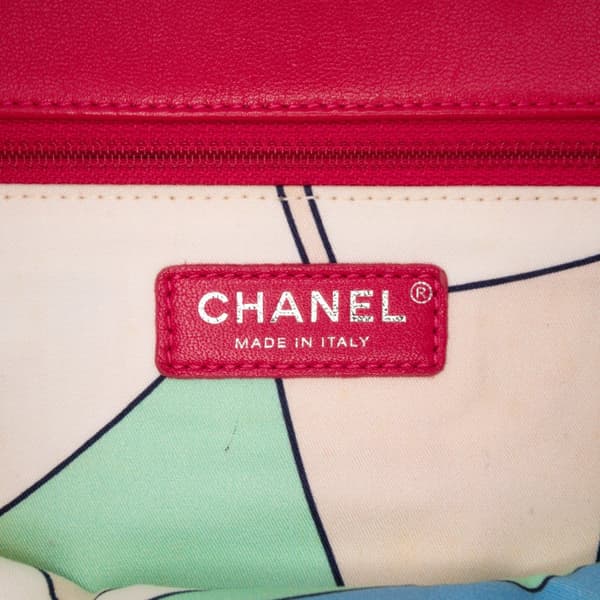 Pre-owned Chanel Medium Quilted Terry Cloth Coco Beach Flap Pink