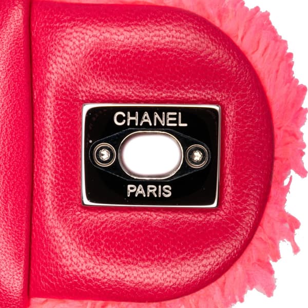 Pre-owned Chanel Medium Quilted Terry Cloth Coco Beach Flap Pink