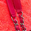 Miniatyrbild 9 av 10: Pre-owned Chanel Medium Quilted Terry Cloth Coco Beach Flap Pink