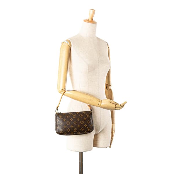 Pre-owned Louis Vuitton Monogram Pochette Accessoires Brown