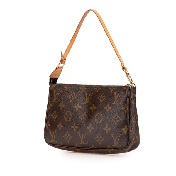 Pre-owned Louis Vuitton Monogram Pochette Accessoires Brown