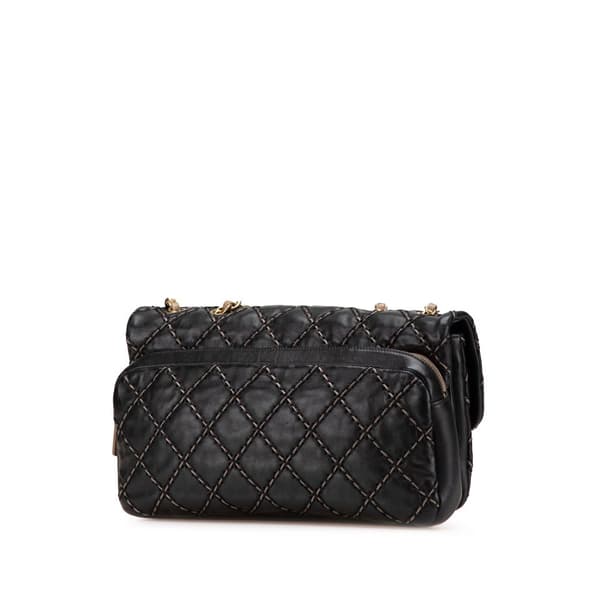 Pre-owned Chanel Paris Dallas Quilted Calfskin Chic Stitch Flap Black