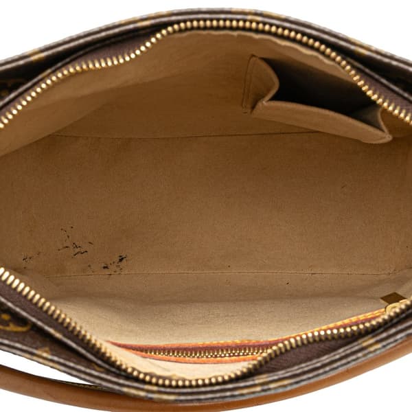 Pre-owned Louis Vuitton Monogram Looping GM Brown
