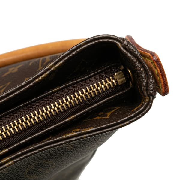 Pre-owned Louis Vuitton Monogram Looping GM Brown