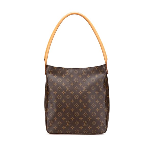Pre-owned Louis Vuitton Monogram Looping GM Brown