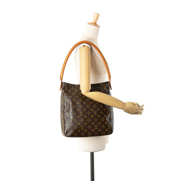 Pre-owned Louis Vuitton Monogram Looping GM Brown