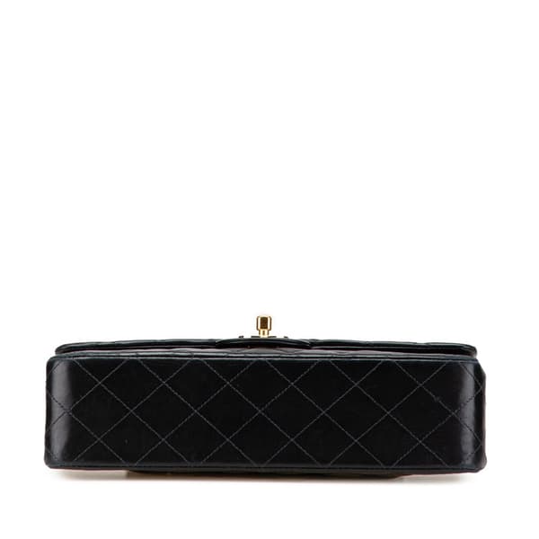Pre-owned Chanel Medium Classic Lambskin Double Flap Black