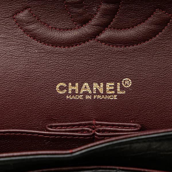 Pre-owned Chanel Medium Classic Lambskin Double Flap Black