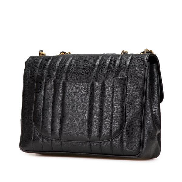 Pre-owned Chanel Jumbo XL Caviar Mademoiselle Flap Black