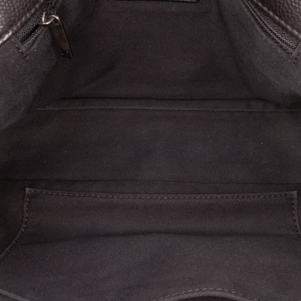 Pre-owned Chanel Large Quilted Caviar Now and Forever Flap Black