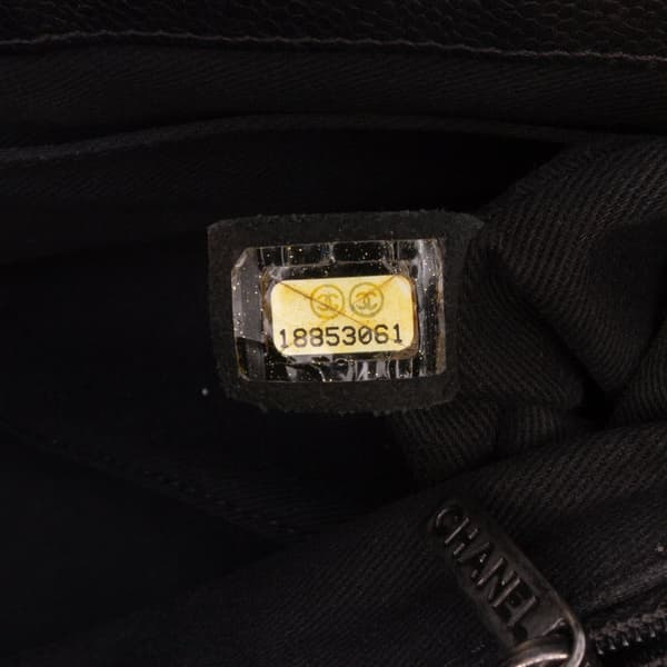 Pre-owned Chanel Large Quilted Caviar Now and Forever Flap Black