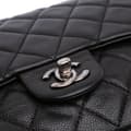 Miniatyrbillede 9 af 10: Pre-owned Chanel Large Quilted Caviar Now and Forever Flap Black