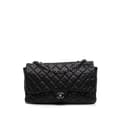 Miniatyrbillede 1 af 10: Pre-owned Chanel Large Quilted Caviar Now and Forever Flap Black
