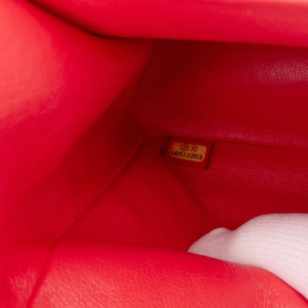 Pre-owned Chanel Jumbo Classic Patent Double Flap Orange