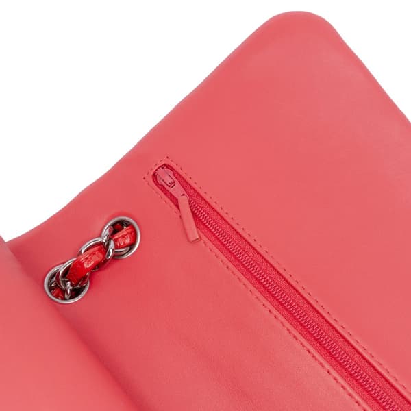 Pre-owned Chanel Jumbo Classic Patent Double Flap Orange