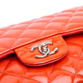 Pikkukuva 10 / 10: Pre-owned Chanel Jumbo Classic Patent Double Flap Orange