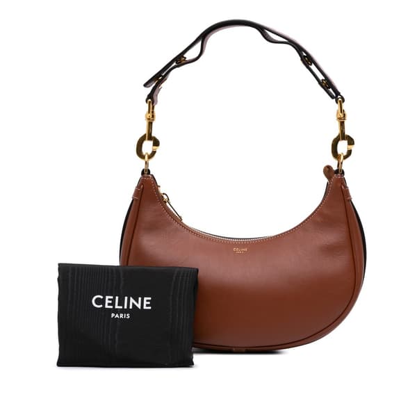 Pre-owned Celine Leather Ava Shoulder Bag Brown