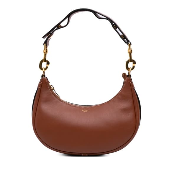 Pre-owned Celine Leather Ava Shoulder Bag Brown
