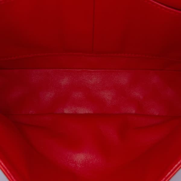 Pre-owned Chanel Medium Classic Lambskin Double Flap Red