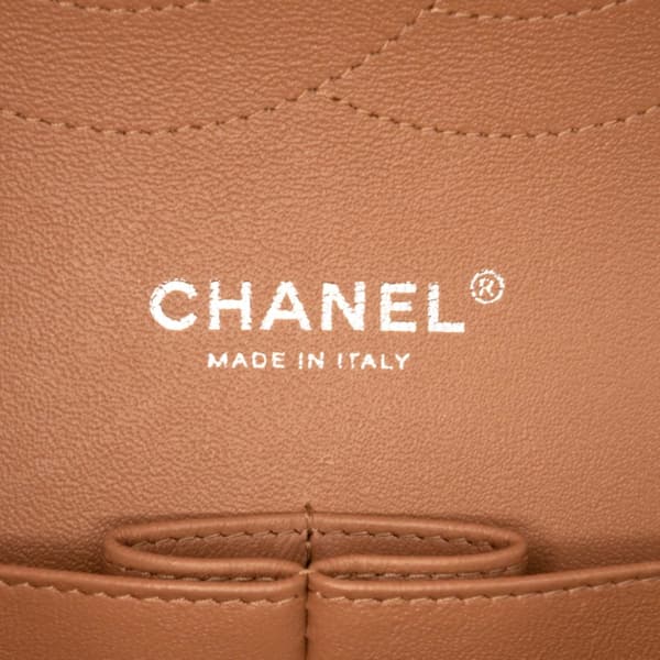 Pre-owned Chanel Jumbo Classic Metallic Patent Double Flap Brown