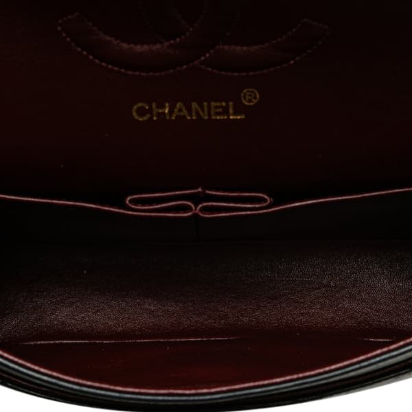 Pre-owned Chanel Medium Classic Lambskin Double Flap Black